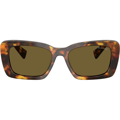 Miu Miu MU07YS - Honey Havana/Dark Brown Lenses