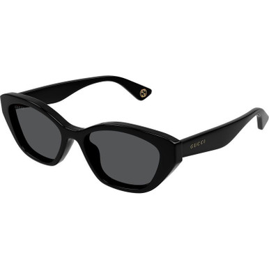 Shop the GUCCI GG1638SA Sunglasses Black/Grey | Afterpay