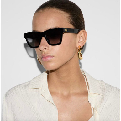 Gucci GG1714S 001 Square Sunglasses – Black/Grey Gradient Women’s Gucci Sunglasses GG1714S 001 Black Grey Gradient  main image 3