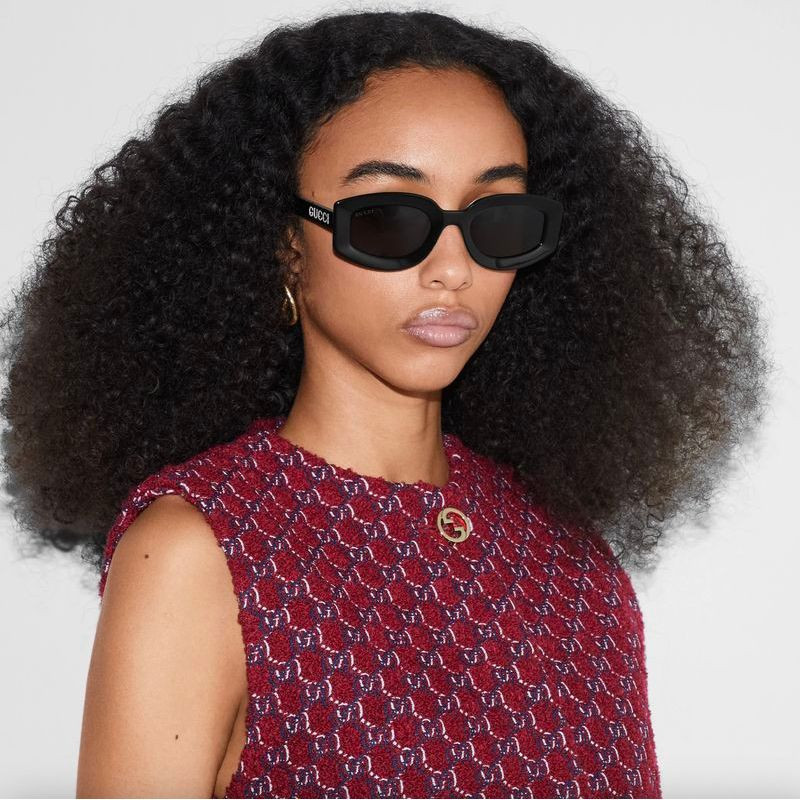 Shop the GUCCI GG1719S Sunglasses Black/Grey | Afterpay