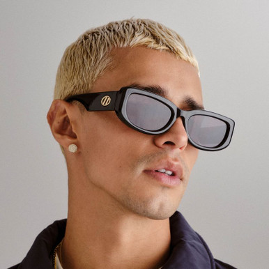Shop the Le Specs Monopoly Sunglasses Black/Smoke | Afterpay