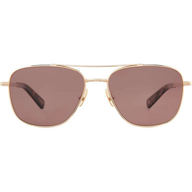 Garrett Leight El Capitan - Agate Tortoise/Semi-Flat Bordeaux Polarised Lenses