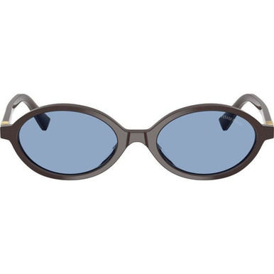 Miu Miu MU04ZS - Moka/Light Blue Lenses