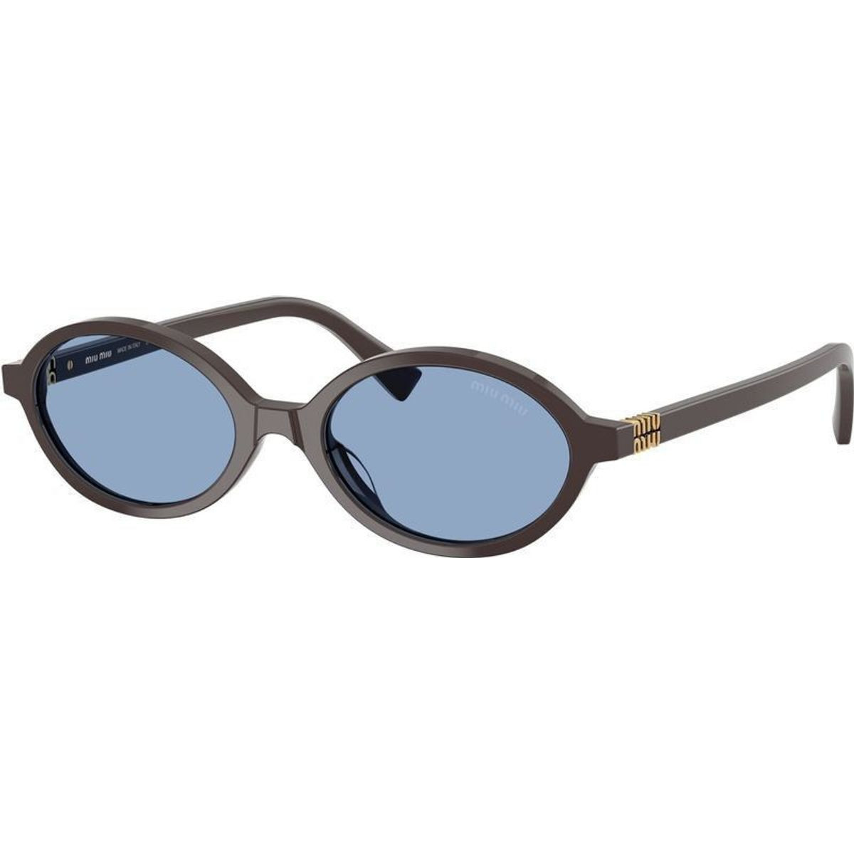 Shop Miu Miu MU04ZS Sunglasses Moka/Light Blue | Afterpay
