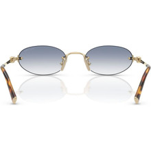 Shop Miu Miu MUA54S Sunglasses Pale Gold/Light Blue Clear display picture 1