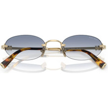 Miu Miu MUA54S ZVN80O Oval Sunglasses – Pale Gold\\Clear Gradient Light Blue MIU MIU MU A54S ZVN80O Pale Gold Gradient Light Blue Oval  main image 2