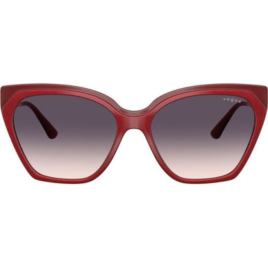 Vogue Eyewear VO5521S - Top Red and Opal Red/Dark Grey Pink Gradient Lenses