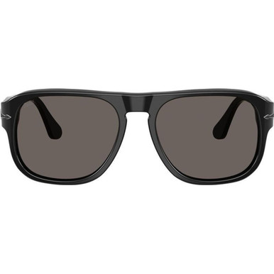 Persol PO3310S - Black/Dark Grey Glass Lenses 57 Eye Size