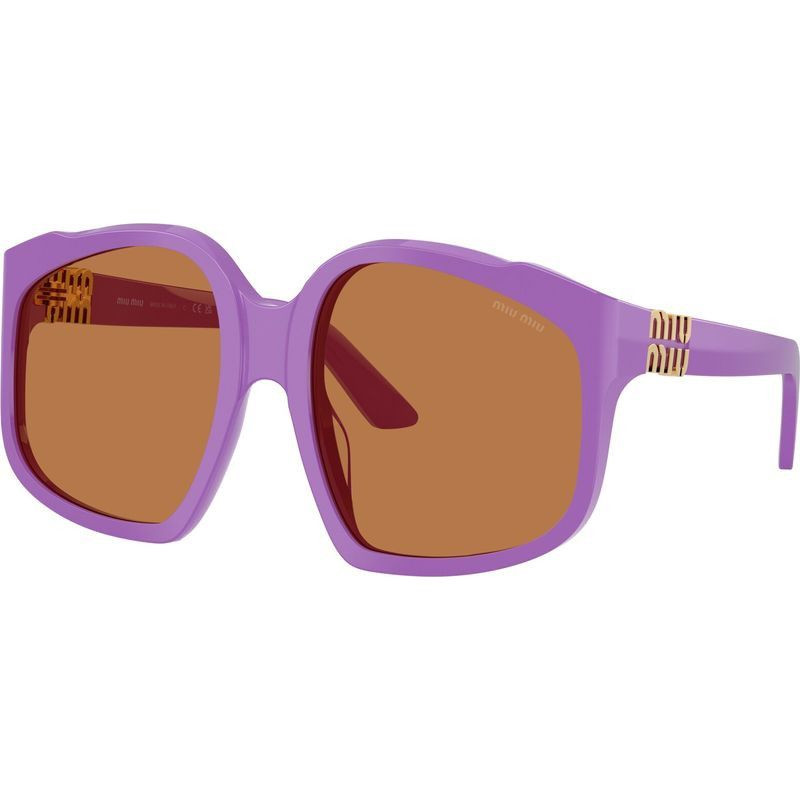 Shop the Miu Miu MUA07S Sunglasses Violet/Brown | Afterpay