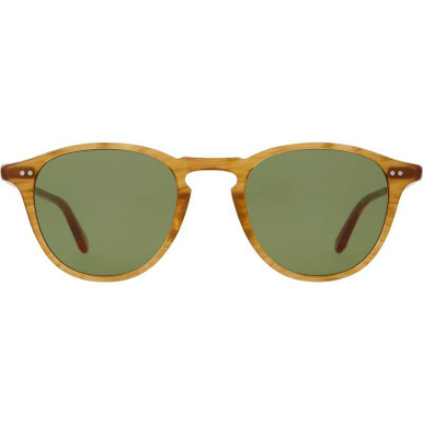Garrett Leight Hampton - Butterscotch/Semi-Flat Pure G15 Glass Lenses