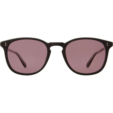 Garrett Leight Kinney - Matte Black/Semi-Flat Pure Acai Polarised Glass Lenses
