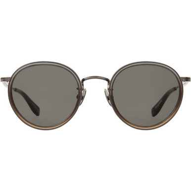 Garrett Leight Wilson X - Sandstone Fade and Gunmetal/Semi-Flat Pure Grey Glass Lenses