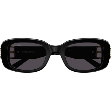 Shop Balenciaga BB0310SK Sunglasses Black/Grey | Afterpay