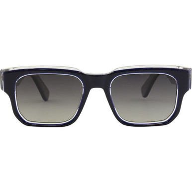 Bask Eyewear Eli - Navy and Clear/Grey Gradient Polarised Lenses