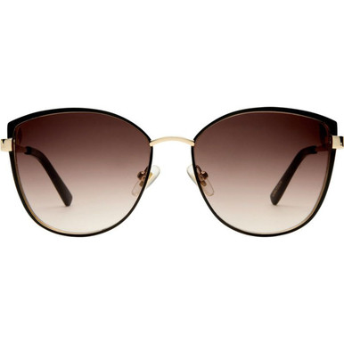 Oroton Ebony II - Gold and Black/Warm Smoke Gradient Lenses