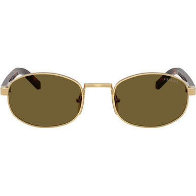 Prada PRB53S - Gold/Dark Brown Lenses 49 Eye Size