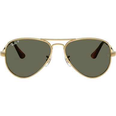 Ray-Ban Aviator Max RB3925 - Arista/Green Polarised Glass Lenses 58 Eye Size