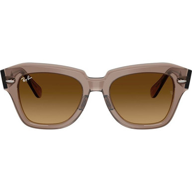 Ray-Ban State Street RB2186 - Transparent Light Brown/Brown Gradient Glass Lenses 49 Eye Size