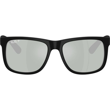 Rubber Black/Green Silver Mirror Polarised Lenses