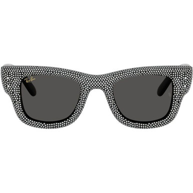 Ray-Ban Wayfarer Puffer RB4940BP - Black and Strass Pave/Dark Grey Lenses
