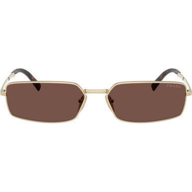 Prada PRA60S - Pale Gold/Black Chocolate Lenses