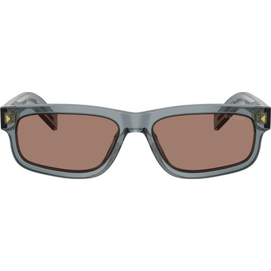 Prada PRB11S - Transparent Ocean/Brown Mirror Lenses 57 Eye Size
