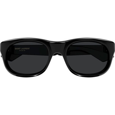 Shop Saint Laurent SL402 Sunglasses Black/Black | Afterpay