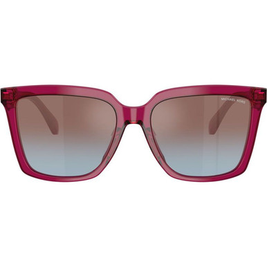 Michael Kors Menaggio MK2256U - Transparent Plum/Purple Blue Gradient Lenses 55 Eye Size