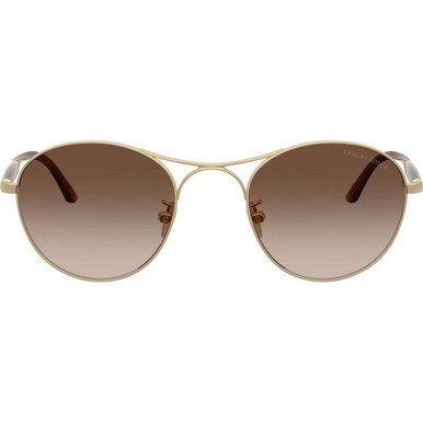 Giorgio Armani AR6177 - Matte Pale Gold/Brown Gradient Lenses