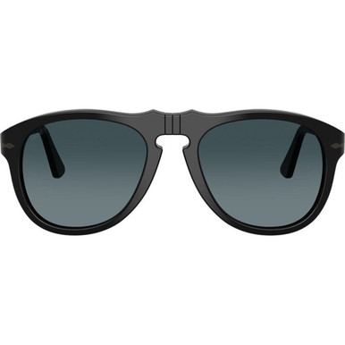 Persol PO0649NE - Black/Blue Gradient Polarised Lenses 54 Eye Size