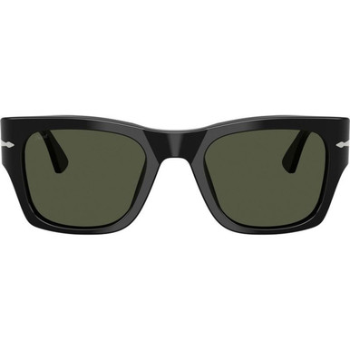Persol PO3384S - Black/Green Glass Lenses 52 Eye Size