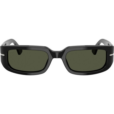 Persol Mel PO3385S - Black/Green Glass Lenses 53 Eye Size