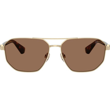 Burberry BE3166 - Light Gold/Dark Brown Lenses