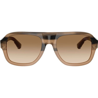 Burberry BE4478 - Striped Beige/Brown Gradient Lenses