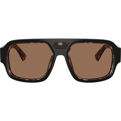 Dolce & Gabbana DG4516 - Black on Red Havana/Dark Brown Lenses