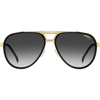 Carrera 1076/S - Black and Gold/Dark Grey Gradient Lenses
