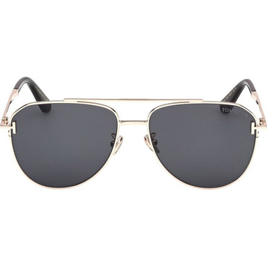 Tom Ford FT1290-K - Shiny Rose Gold/Smoke Lenses