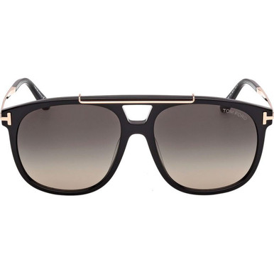 Tom Ford Sam 02 FT1306 - Shiny Black/Smoke Gradient Lenses