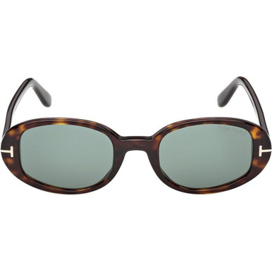 Tom Ford Iggy FT1364 - Dark Havana/Green Lenses