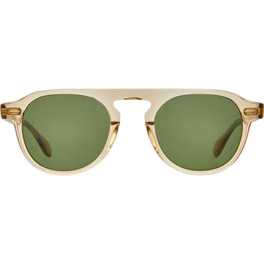 Garrett Leight Harding, Brew/Semi-Flat Pure Green Glass Lenses