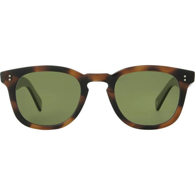 Spotted Brown Shell/Semi-Flat Pure Green Polarised Glass Lenses
