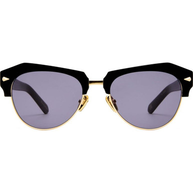 Karen Walker Number Wonder - Black and Gold/Smoke Lenses