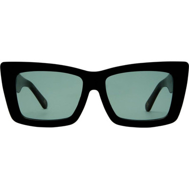 Karen Walker Taxi II - Black and Gold/Green Lenses