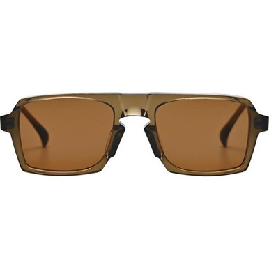 AM Eyewear Lason Large - Khaki/Brown Lenses