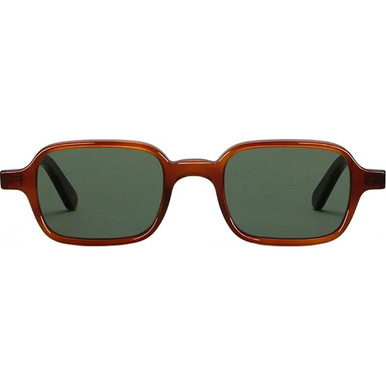 L.G.R Marrakech - Light Havana/Flat Green Glass Lenses