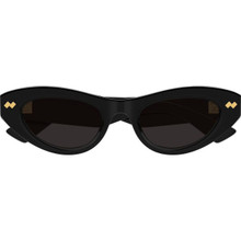 Shop Bottega Veneta BV1241S Sunglasses Black/Grey | Afterpay display picture 1