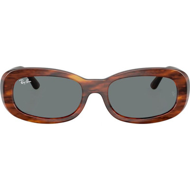 Ray-Ban RB2221 - Striped Havana/Blue Glass Lenses 53 Eye Size