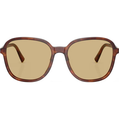 Miu Miu MUB01S - Striped Tobacco/Yellow Lenses