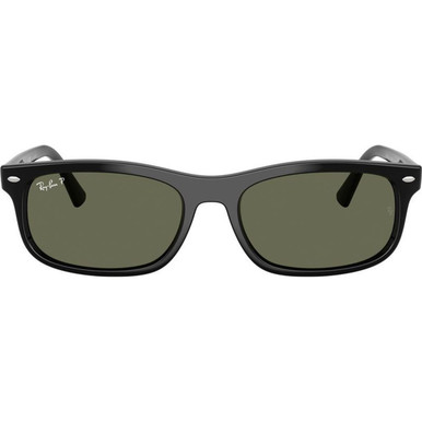 Ray-Ban RB2224 - Black/Green Polarised Glass Lenses 60 Eye Size