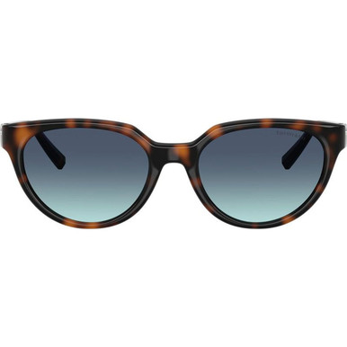 Tiffany &amp; Co. TF4256D, Havana/Azure Blue Gradient Lenses